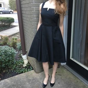 Structured Black Evening Cocktail Dress